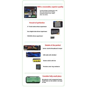 5V / 3.3V starter kit for Arduino , Step Motor / Servo / 1602 LCD / Breadboard /