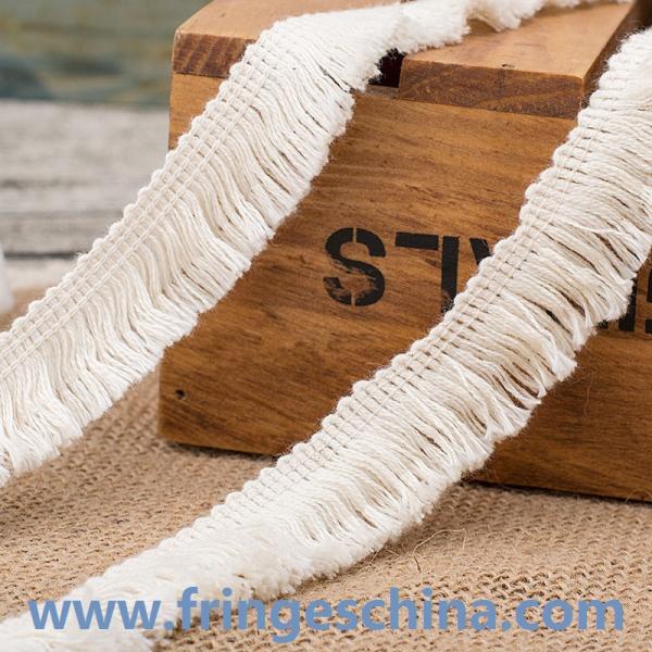 Handmade chainette custom polyester chain tassels fringes brush for curtain decoration