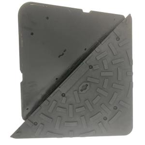 large rubber mats rubber gully grating triangular cover embedded with 5 mm steel