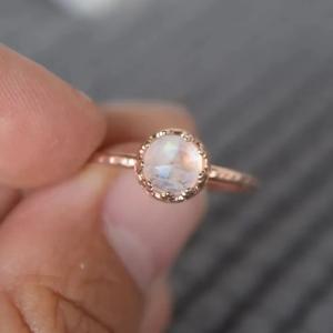 925 Sterling Silver Natural Blue Moonstone Ring Moonstone Jewelry Design