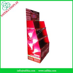 Quality Cardboard pop display 3 tier Customized printed Promotion Rack Supermarket advertising shelf Cardboard trays for sale