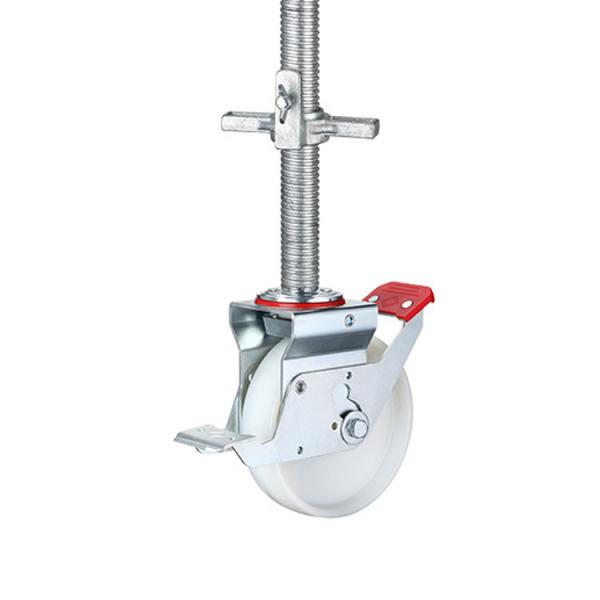 OEM Solid Steel Stem Nylon scaffolding Casters Adjustable Industrial Caster