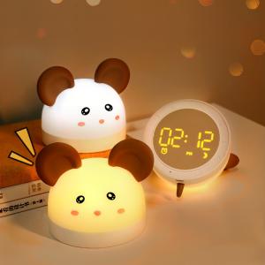 Super Cute Mouse Animal 7 Colors Light Changing Squish Silicone Soft Mouse Alarm