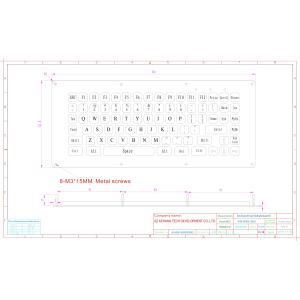 Water Resistant Stainless Steel Industrial Metal Keyboard 85 Keys Without Mouse