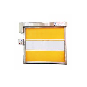 Outside Big Wind Area High Speed Roll Up Door English Man Machine Interface