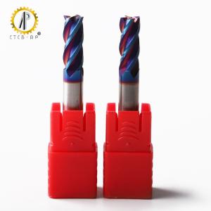 4 Flute Flat Bottom Carbide End Mill 60HRC For Metal Machining