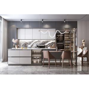 Customized Modern Kitchen Cabinet / Solid Wood With MDF Door