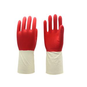 12 Inches M45g Rubber Dishwashing Gloves Chemical Resistant
