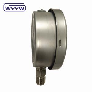 Vertical Connection Silicone Stainless Steel Glycerin Filled Pressure Gauge