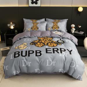 50 Fabric Count Brushed Cotton 4-In-1 Bedding Set White King Size Duvet Cover