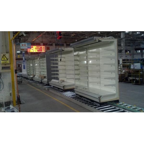 Vertical Refrigerated Food Display Cabinets Supermarket Refrigeration Equipment For R404A