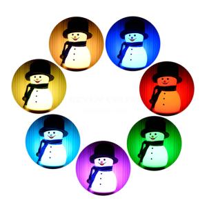 1200mA Tabletop Night Light Lamp , Silicone Snowman Led Night Light