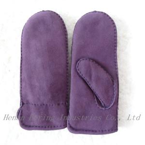 Spanish Merino Lleather Wool Mittens , Winter Combination Gloves Mittens