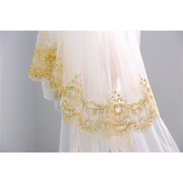 New Styles Customized Two Layers Appliqued Lace 3.5m*1.8m Tulle Bridal Wedding White Veil With Hair Comb