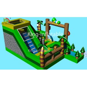 Green Animal Theme Panda Inflatable Amusement Park Toddler Playground Bouncer