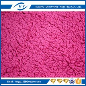 100% polyester warp sherpa fabric with sherpa fleece fabric