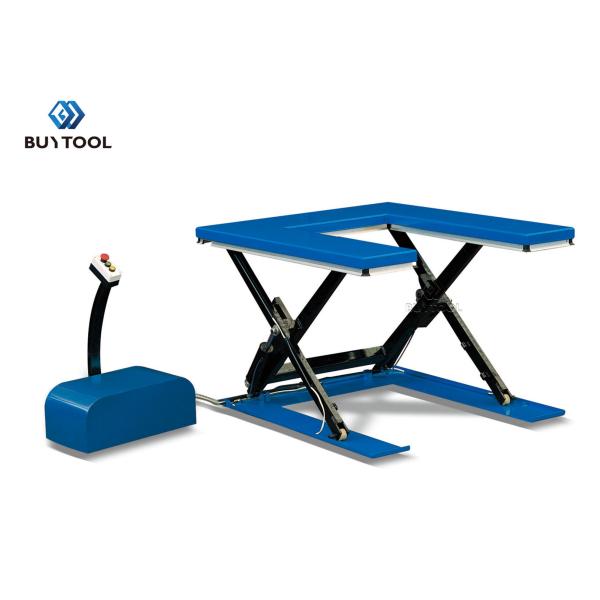 1500kg Low Profile Lift Tables Hydraulic Mechanical Lift Table With Dock Leveler
