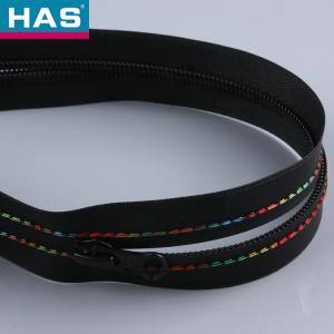#5 Waterproof Zipper with Open-end and Double stripe double color thread zipper