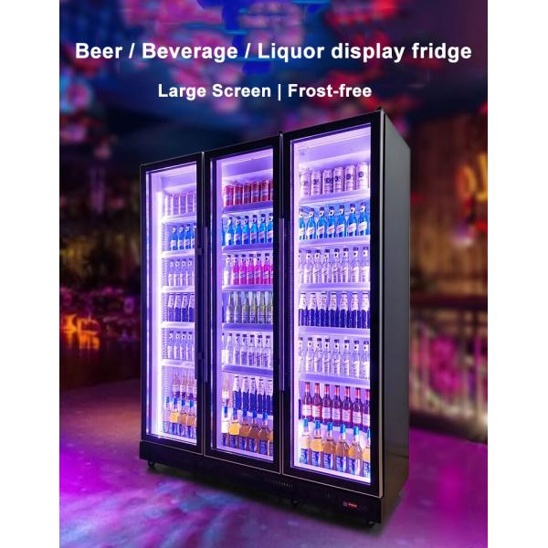 3 Door Glass Luxury Custom Bar Fridge Energy Cold Drink Refrigerator