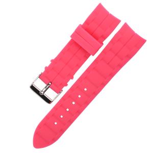 Unisex Silicone Rubber Watch Strap Bands Curved End 20mm
