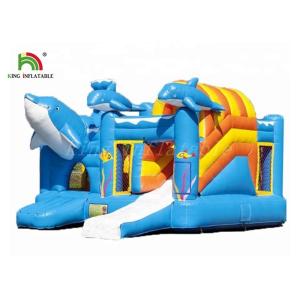 Ocean World Inflatable Jumping Castle With Slide Fire Retardant