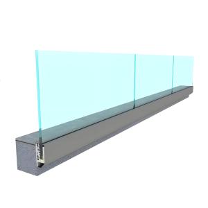China Commercial Grade Aluminum Glass Balustrade For Poolside Applications on sale