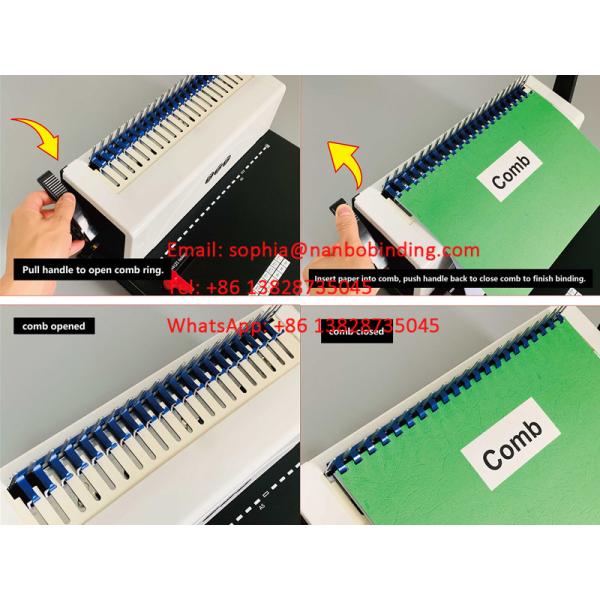 S9025A Notebook plastic binding comb binding machine In White