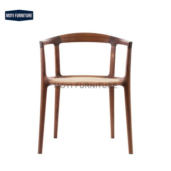 Apartment Dining Chair with Wooden Legs Solid Wood Modern Contemporary Design