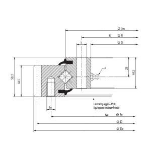 Quality RKS.161.16.1754 cross roller slewing bearings with external gear for packing machine for sale