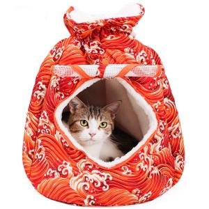 China Warm Cat Litter Cat Sleeping Bed With Shoulder Strap 580g on sale
