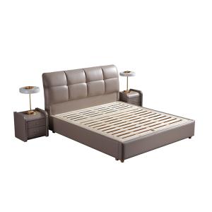 Leather Headboard Hotel Luxury Bed