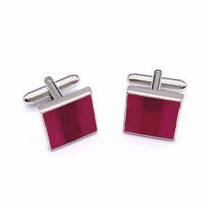 Shape Custom Enamel Cufflinks / Silver Plated Cufflinks With Hard Enamel