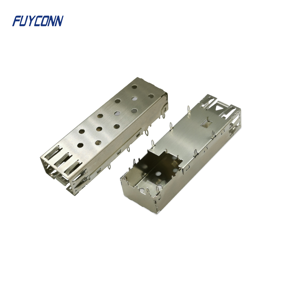 Quality 1x1 SFP Cage Connector Press-Fit Termination 1 Port Without Light for sale