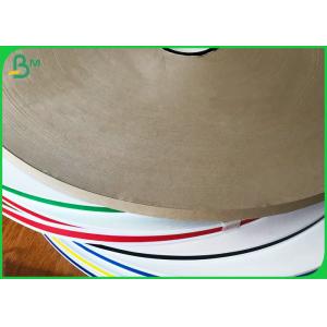 Straw Base Food Grade Red Stripped Color 60g Paper Roll 15MM 27MM Width