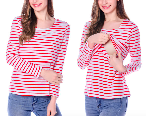 Buy Long Sleeve pregnant women casual feeding for maternity clothes at wholesale prices