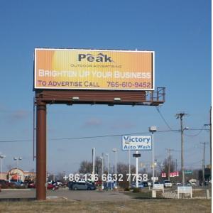 Motor powered anti rust aluminum trivision building sign