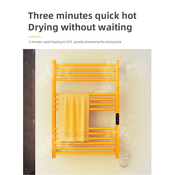 Stainless Steel 10 Bars HEATED Towel Rail Warmer Radiator for Smart Electric Water Heating