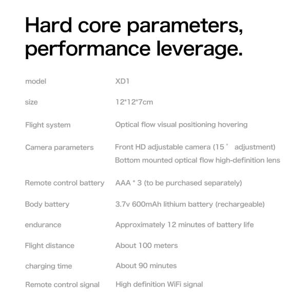 HUGTEC XD1 4k Camera Folding Mini Drone Pro Dual Headless Mode 45 mins Charging Time for Incredible Performance