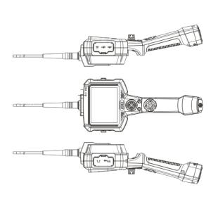 Omni-directional Electric Rocker Screen Portable Industrial Video Endoscope