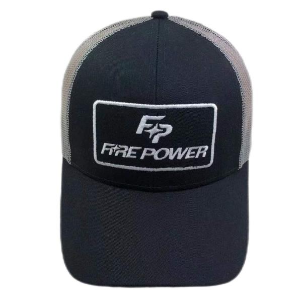 Buy 6 Panel Flat Peak Adjustable Mesh Trucker Caps With Applique Embroidery at wholesale prices