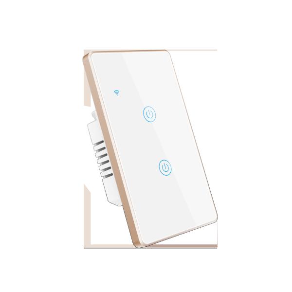 Tuya Smart Wifi Switch For Us Standard 2 Gang Metal Bezel App Remote Schedule