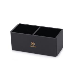 400*280*30mm black rectangular acrylic room service tray