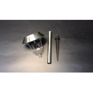 China Stainless Steel Glass Solar Pathway Light Outdoor Waterproof Lawn Lamp LED Garden Home Decoration Park Walkway Lighting Lamp on sale