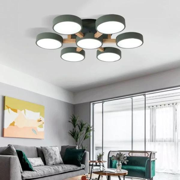 Nordic modern hotel apartment villa LED ceiling lamp wooden chandelier(WH-WA-14)