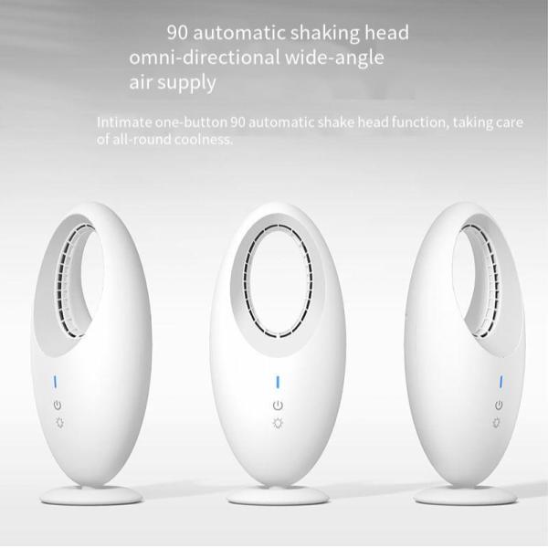 English Operating Language Portable and Rechargeable USB Bladeless Desk Fan for Garage