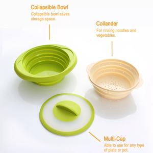 Hot Resistant Kitchen Utensil Food Grade Collapsible Silicone Food Steamer
