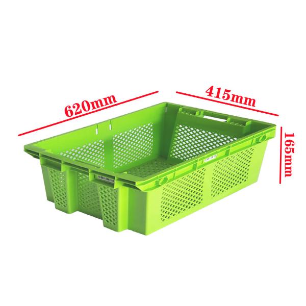 Buy Meat Plastic Grocery Crates Basket Agriculture Stackable Nestable Moving Box at wholesale prices