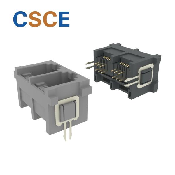 Multiple Port RJ11 Modular Jack Insert Vertically 180 Degrees For Radio /