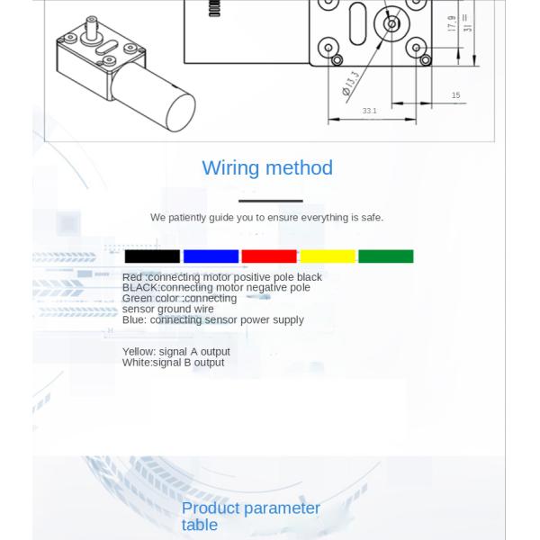 ASLONG JGY-370GB DC Worm Gear Motors 12v High Torque Reducer