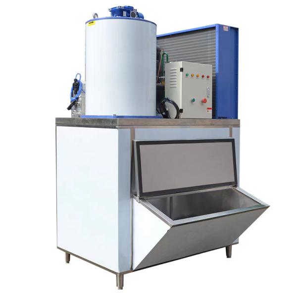 Refrigerating Capacity 12.3 KW 2000kg 2 Ton Flake Ice Machine for Business Sale